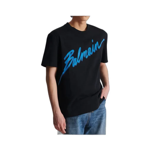 Balmain Lettre Flocked T-Shirt
