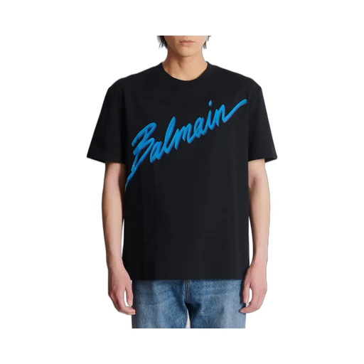 Balmain Lettre Flocked T-Shirt