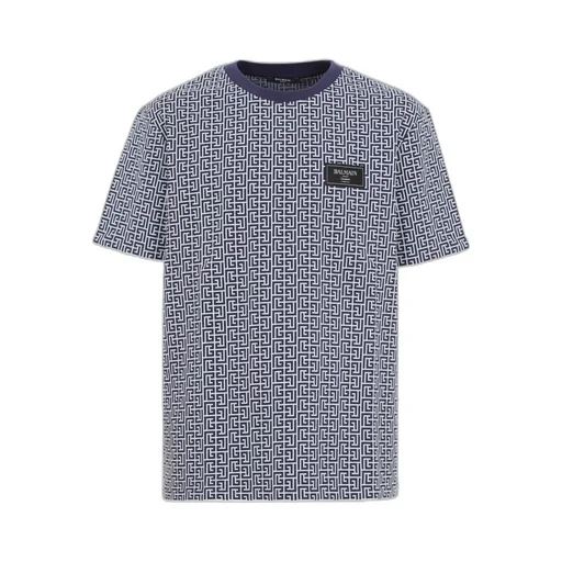 Monogrammed T-Shirt With Balmain Couture Label