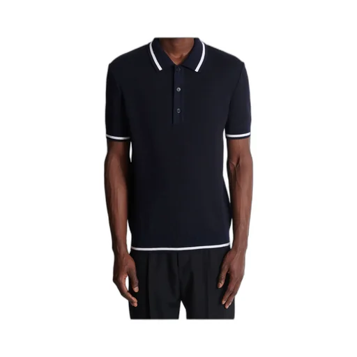 Monogrammed Merino Wool Polo Shirt