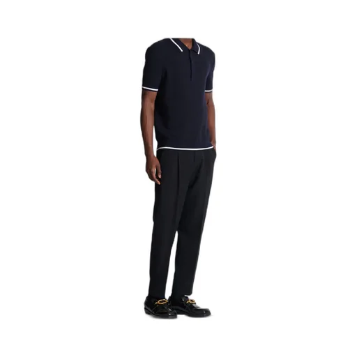 Monogrammed Merino Wool Polo Shirt