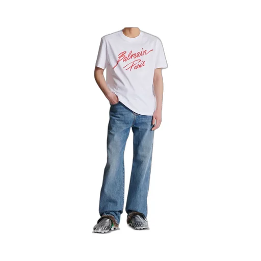 T-Shirt With Balmain Lipstick Print