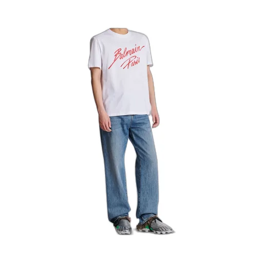 T-Shirt With Balmain Lipstick Print