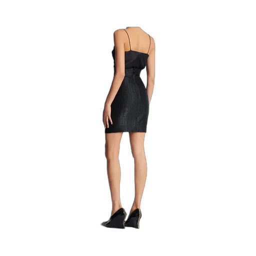 Crocodile-Look Pencil Skirt