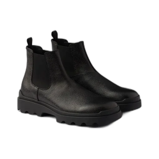 Stamped Leather Chelsea Boots