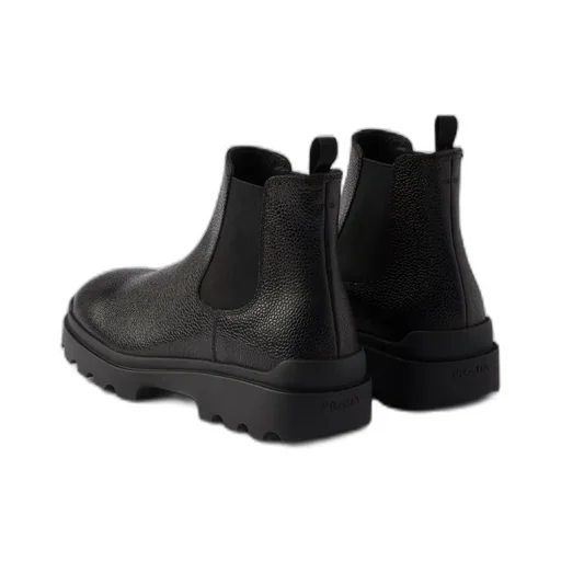 Stamped Leather Chelsea Boots