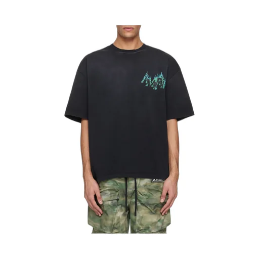 Amiri Logo Flames Crewneck T-Shirt