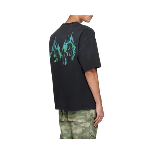 Amiri Logo Flames Crewneck T-Shirt