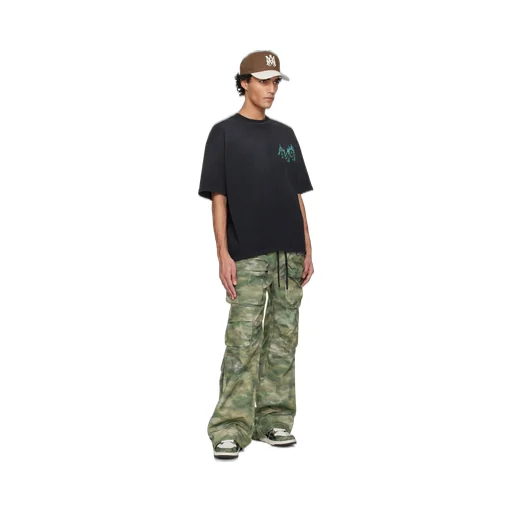 Amiri Logo Flames Crewneck T-Shirt