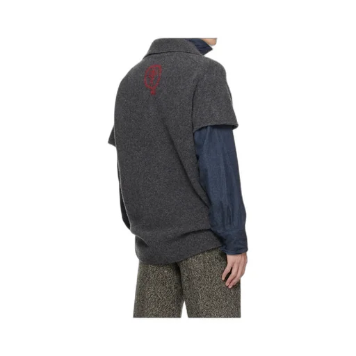 Wool And Cashmere Blend Logo Vest