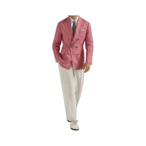 Flap Pockets Denim Buttons Blazer