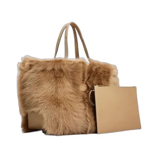 Shearling Small Tote Bag
