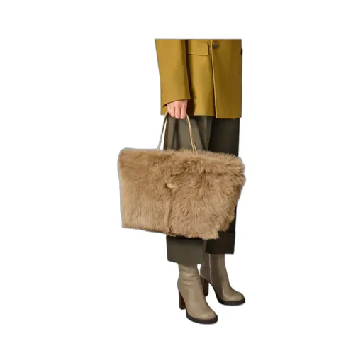 Shearling Small Tote Bag