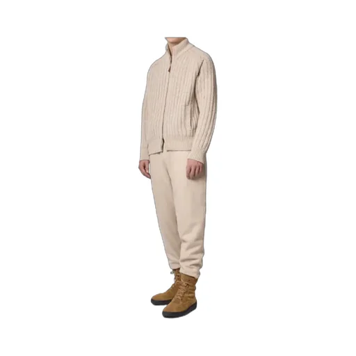 Zip-Up Ribbed Cardigan