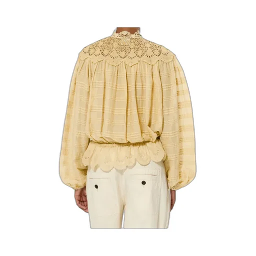 Polly Cotton And Floral Lace Blous