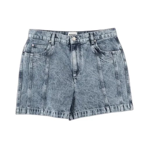 Denim Shorts With Belt Loops