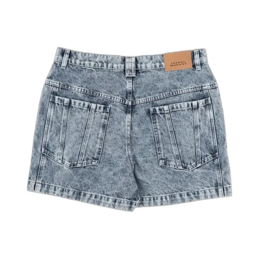 Denim Shorts With Belt Loops