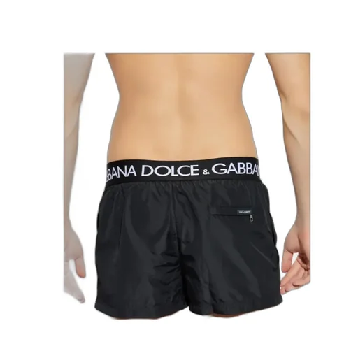 Dolce & Gabbana Logo Waistband Swim Shorts