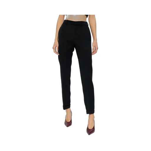 The Attico Turn-Up Hem Belted Trousers