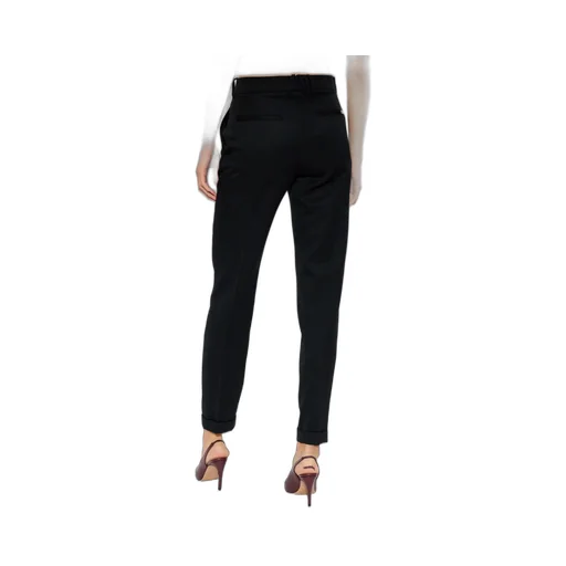 The Attico Turn-Up Hem Belted Trousers