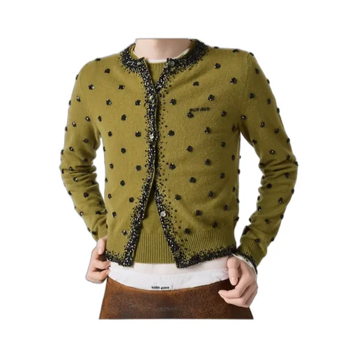 Embroidered Cashmere Cardigan