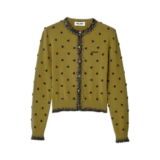 Embroidered Cashmere Cardigan