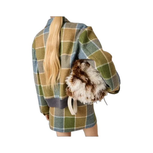Checked Blouson Jacket