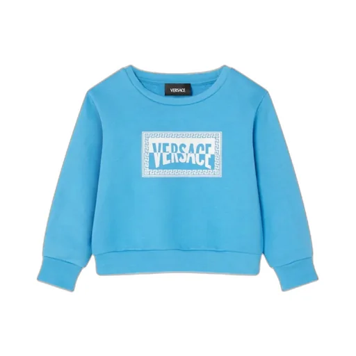 Versace Kids Logo Detailed Crewneck Sweatshirt