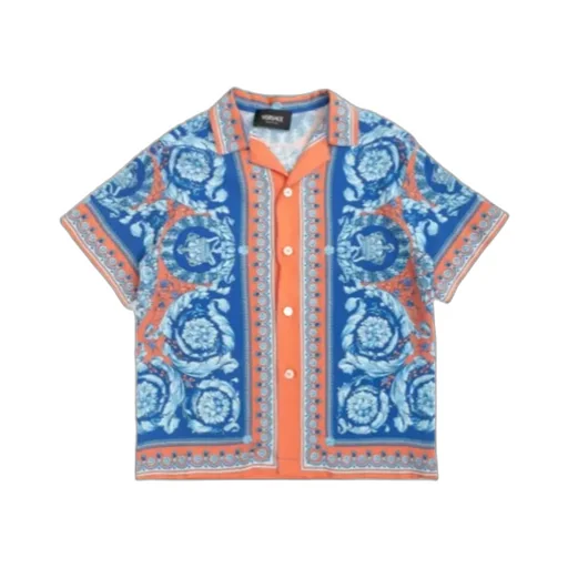 Versace Kids Graphic Printed Short-Sleeved Shirt