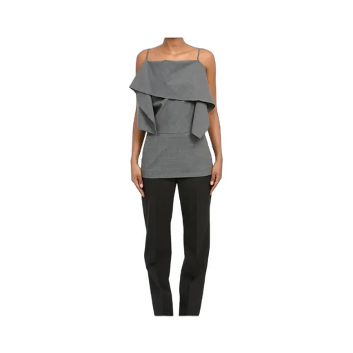Mm6 Maison Margiela Sleeveless Ruffled Strap Top