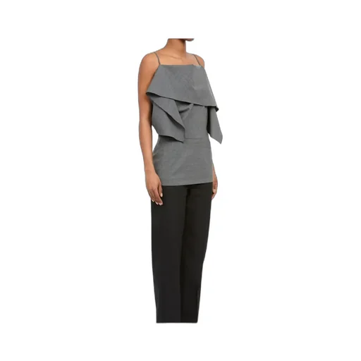 Mm6 Maison Margiela Sleeveless Ruffled Strap Top
