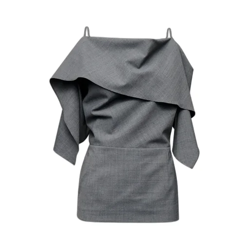Mm6 Maison Margiela Sleeveless Ruffled Strap Top