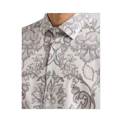 Cotton Shirt With Placed Print