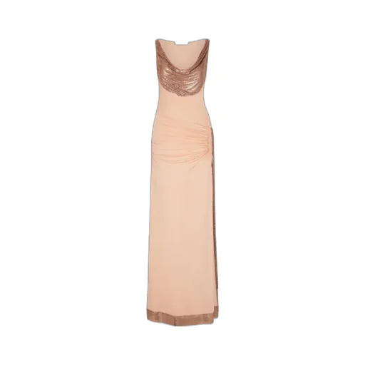 Rabanne Draped Cowl Neck Dress