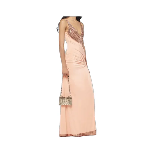 Rabanne Draped Cowl Neck Dress