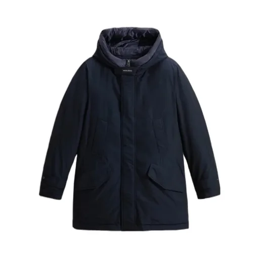 Zippered Hooded Parka Down Jacket