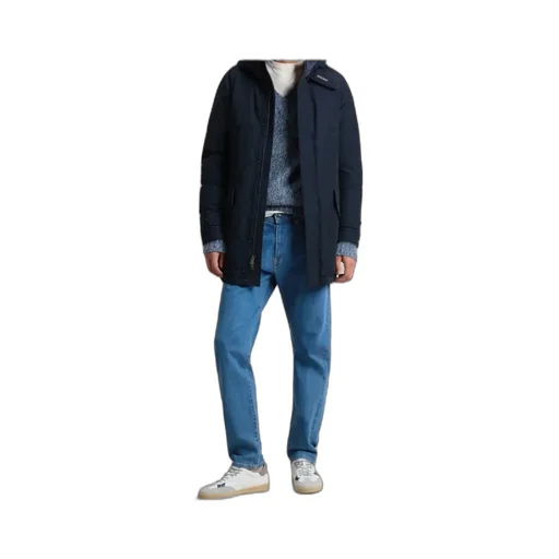 Zippered Hooded Parka Down Jacket