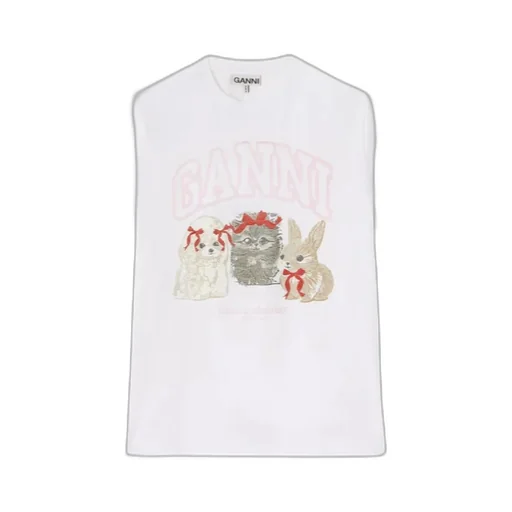 Ganni Animals Print T-Shirt
