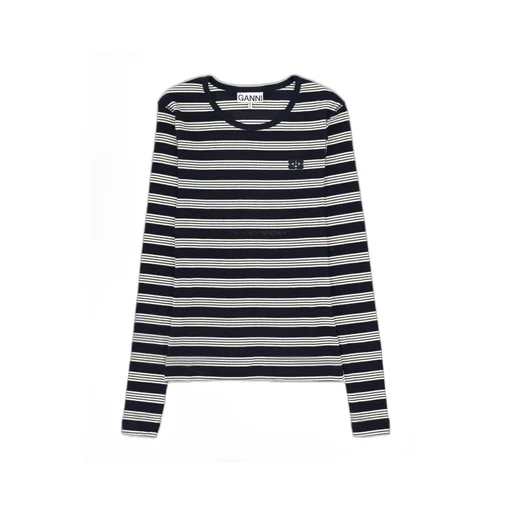 Ganni Stripe Rib Long Sleeved Jumper