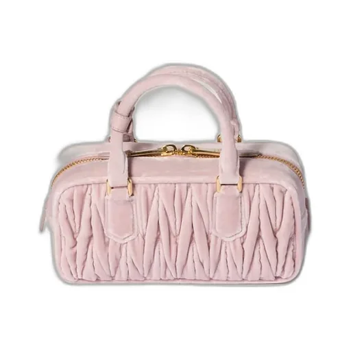 Arcadie Matelassé Velvet Bag