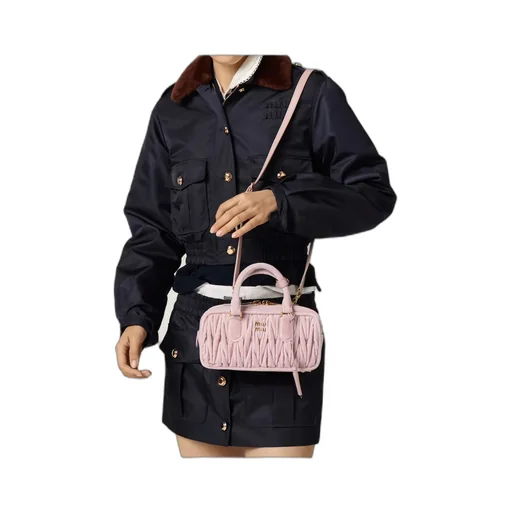 Arcadie Matelassé Velvet Bag