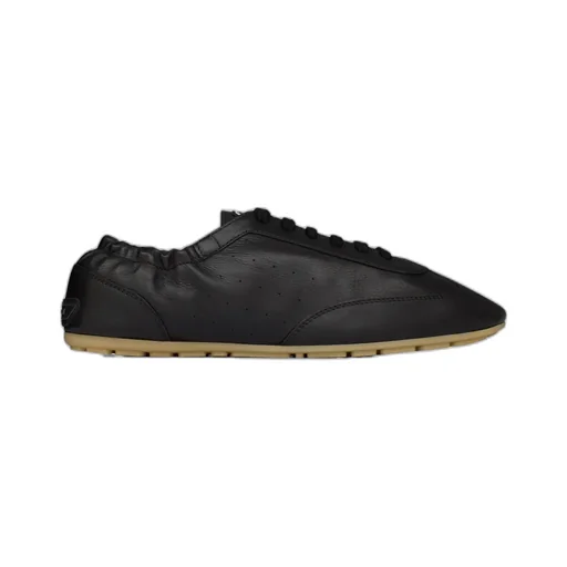 Lewis Elasticised-Heel Leather Sneakers