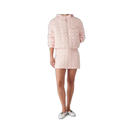 Nylon Quilted Mini Skirt