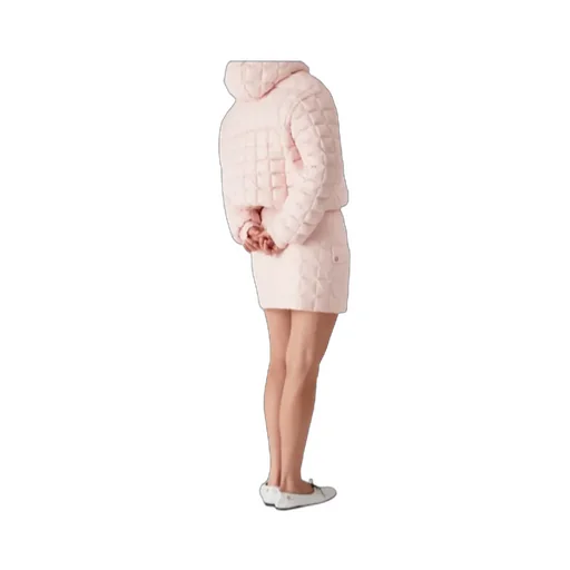 Nylon Quilted Mini Skirt