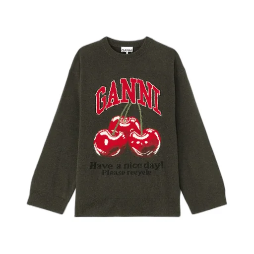 Ganni Oversized Graphic Jumper