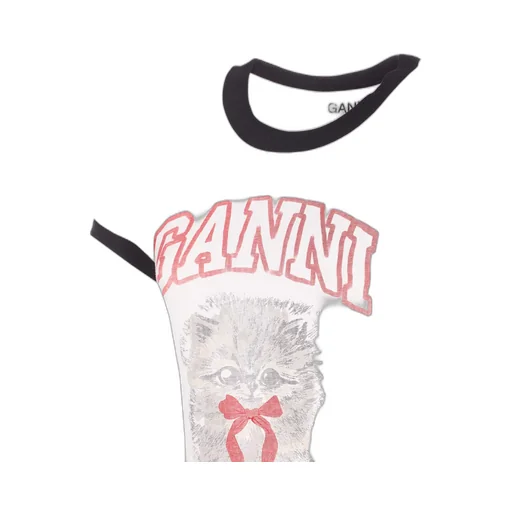 Ganni Cropped Kitty T-Shirt