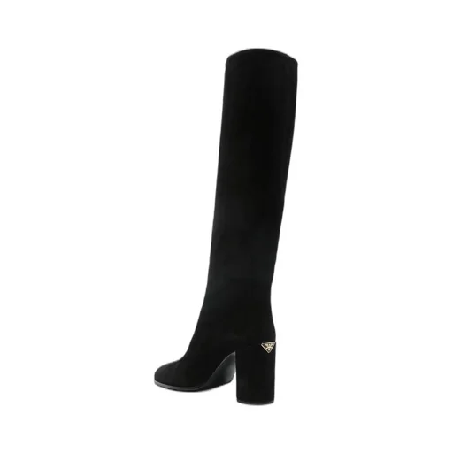 Prada Block-Heeled Knee-High Boots