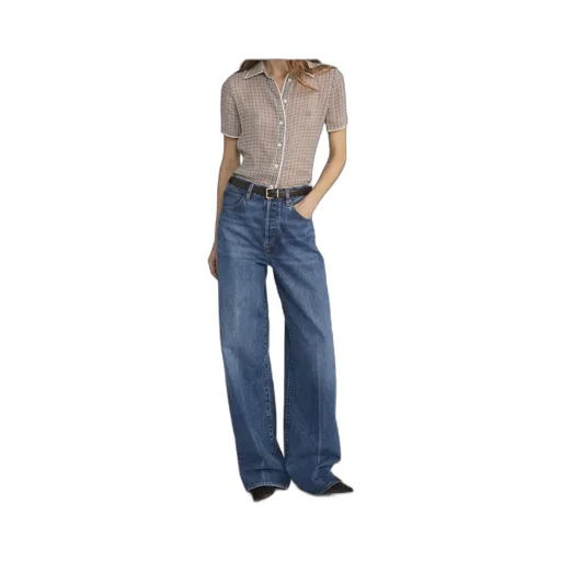High-Waisted Wide-Leg Jeans