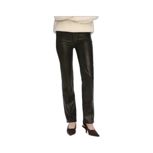High-Waisted Straight-Leg Jeans