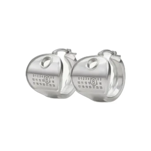 Mm6 Maison Margiela Logo Engraved Earrings